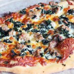 Kale and Sausage Pizza