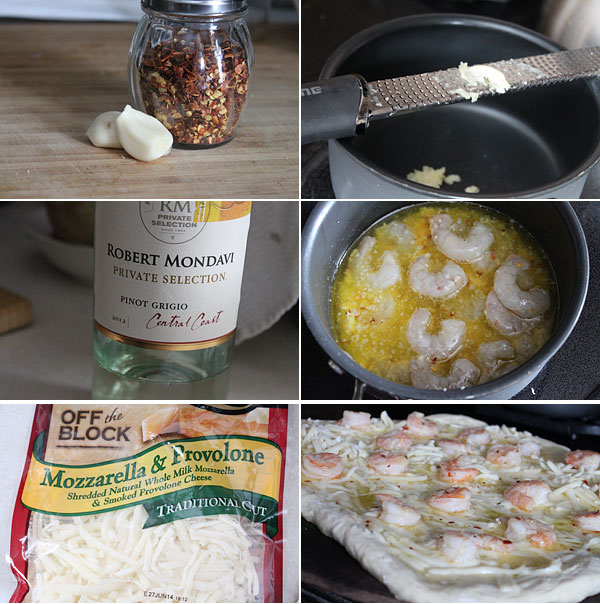 How to make a shrimp scampi pizza