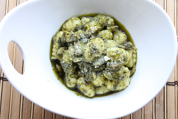 Cilantro and Basil Gnocchi