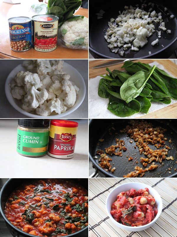 How to make chickpeas and cauliflower stew