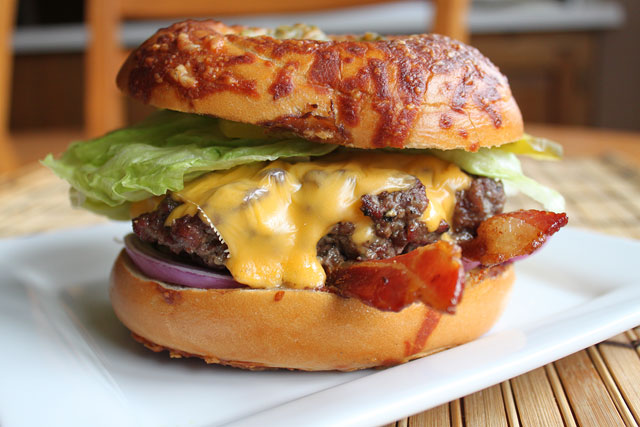 Asiago Jalapeno Bagel Burger