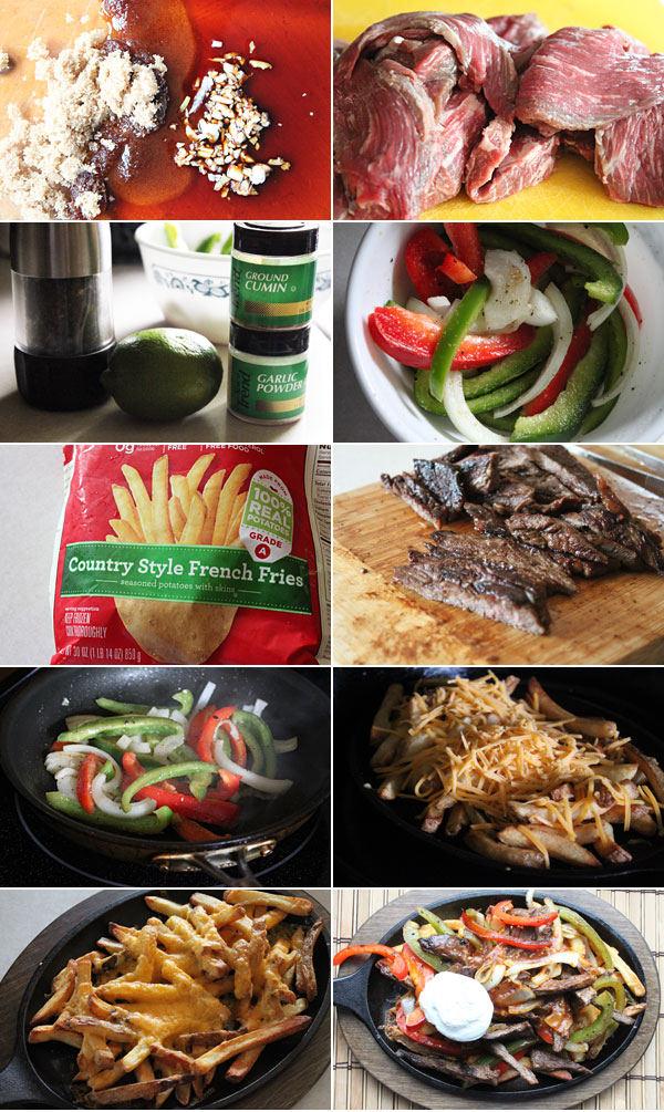 How to make loaded fajita french fries