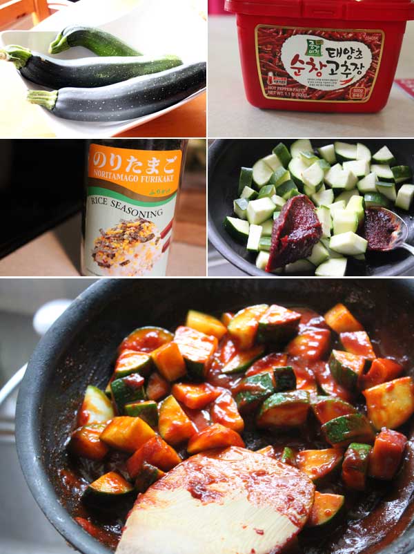 Korean Style Zucchini Ingredients