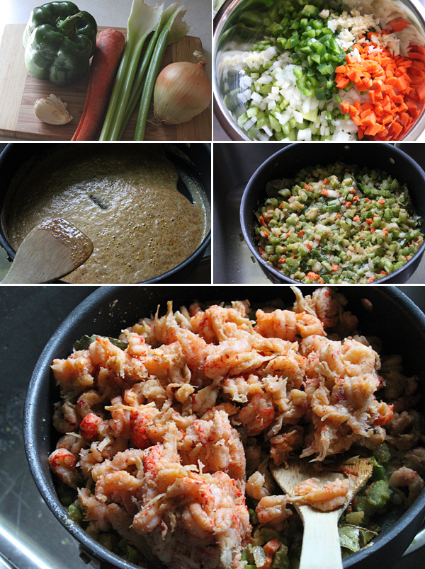 Ingredients for making Crawfish Etoufee Recipe